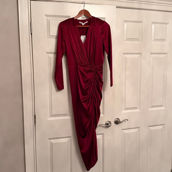 Veronica Beard Cameri Dress Cabernet - Picture 4 of 5